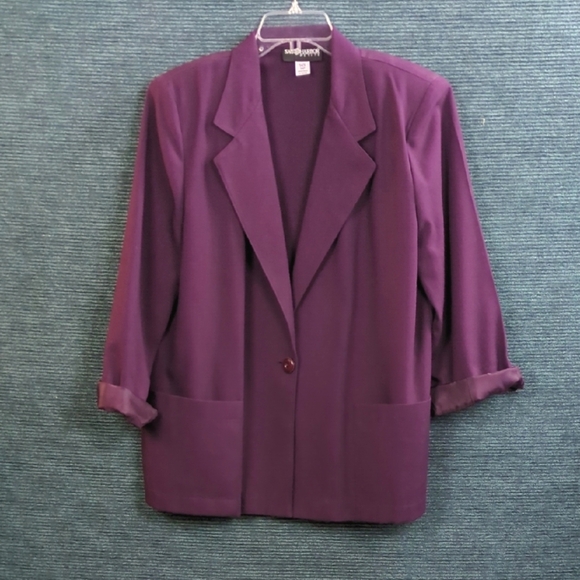 Sag Harbor Petites Plum Color Blazer - Picture 1 of 7